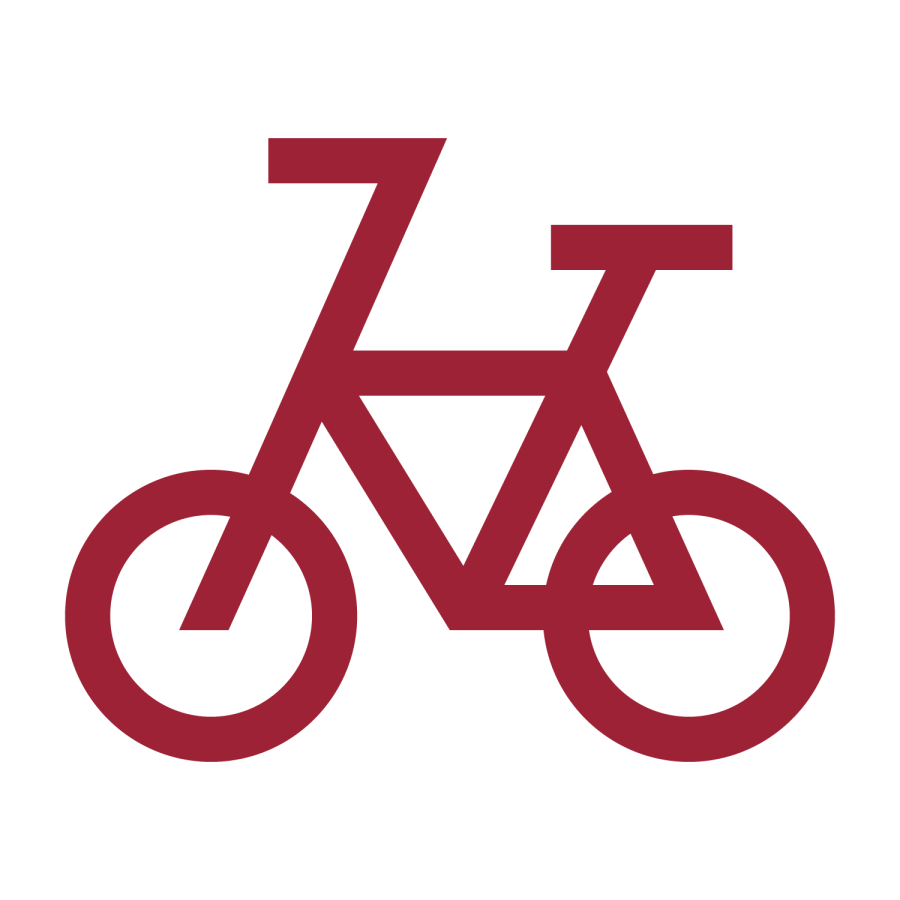 红色自行车图标